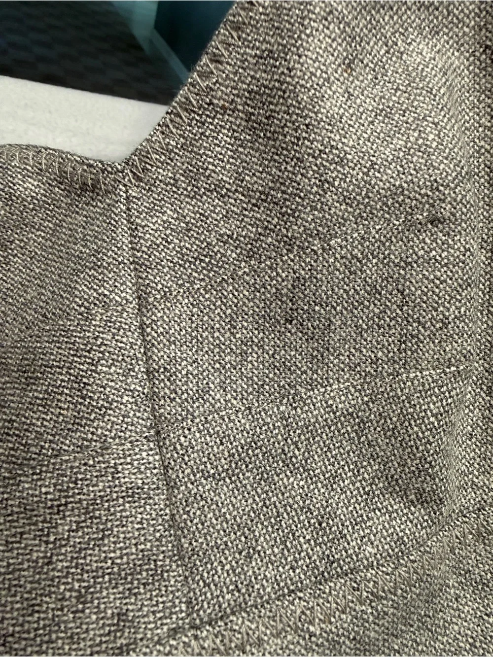 J. Crew Gray Wool Blend Sleeveless V-Neck Lined Midi Dress Size 6 #2556